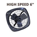 BREEZY HIGH SPEED METAL EXHAUST FAN 6INCH