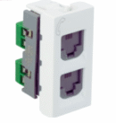 LEGRAND MYRIUS RJ11 DOUBLE TELEPHONE SOCKET