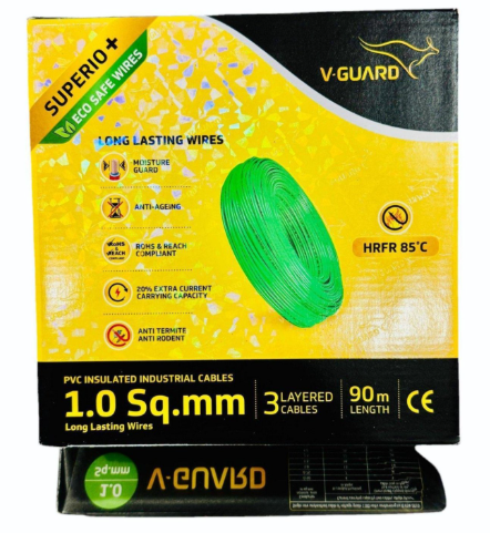 V GUARD SUPERIO+ HRFR WIRE 1.0SQMM (90MTR)