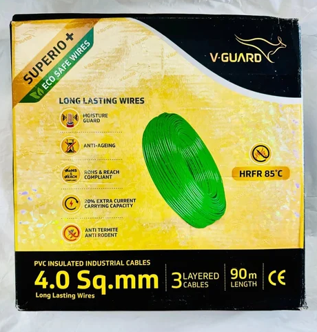 V GUARD SUPERIO+ HRFR WIRE 4.0SQMM (90MTR)